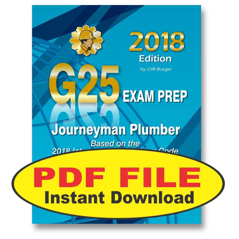 G25 Journeyman Plumber Practice Questions PDF Version 2018